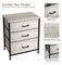 Sorbus Nightstand with 3 Drawers - Furniture Storage for Bedroom, Closet, Office Organization - Steel Frame, Wood Top, Pastel Fabric Bin
